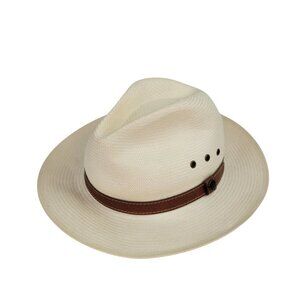 Wallaroo Hat Company Avery Natural Paper Panama Hat W/Brown Band L/XL